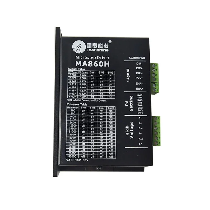 1Pc Leadshine Two-Phase Stepper Motor Driver MA860H NEMA34 18~80V AC / 24~60V DC 7.2A