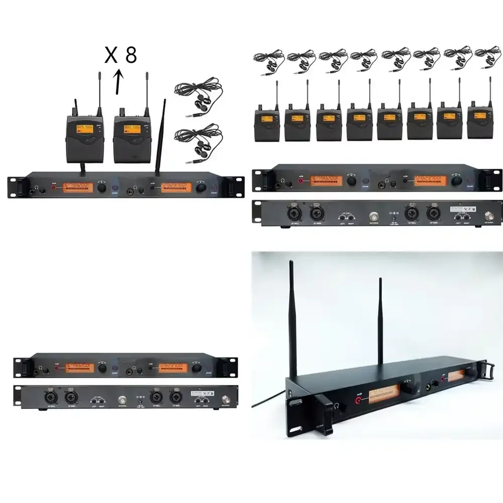 

SR2050 1 Transmitter 8 Receivers in Ear System Church