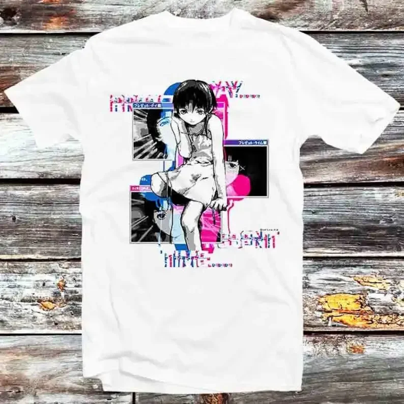 

Serial Experiments Lain Computer CMD Japanese Manga Anime T Shirt Vintage Retro Cool Gift Mens Womens Unisex Cartoon Anime