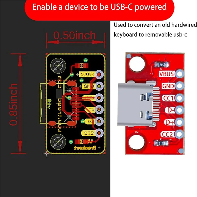 Superior-10 шт./лот USB Type-C коммутационная плата последовательного базового разъема типа PCB конвертерная плата
