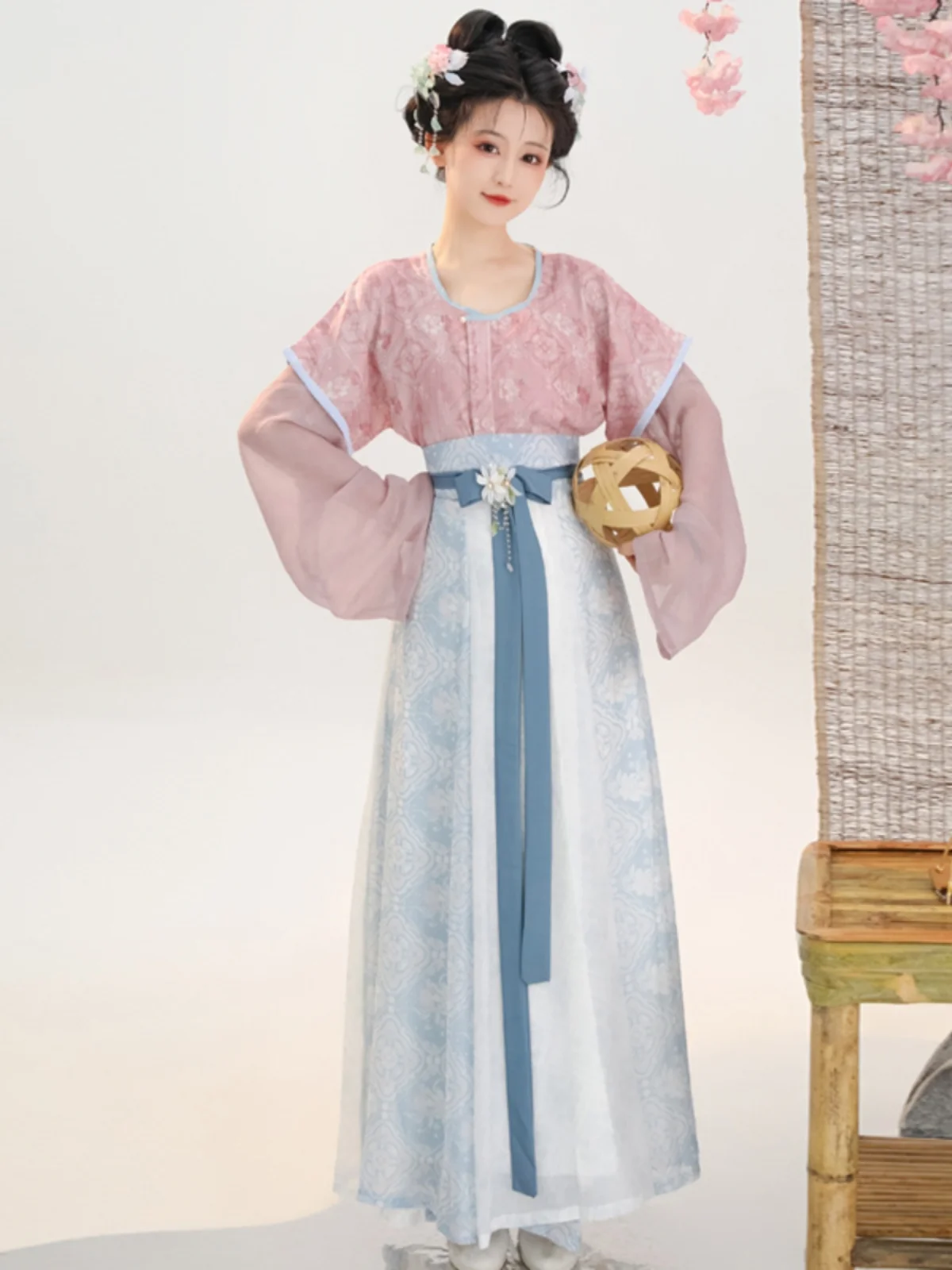 Summer New Chinese Style Thin Sunscreen Shirt Improved Hanfu Song Dynasty Short Women 3 Piece Suit