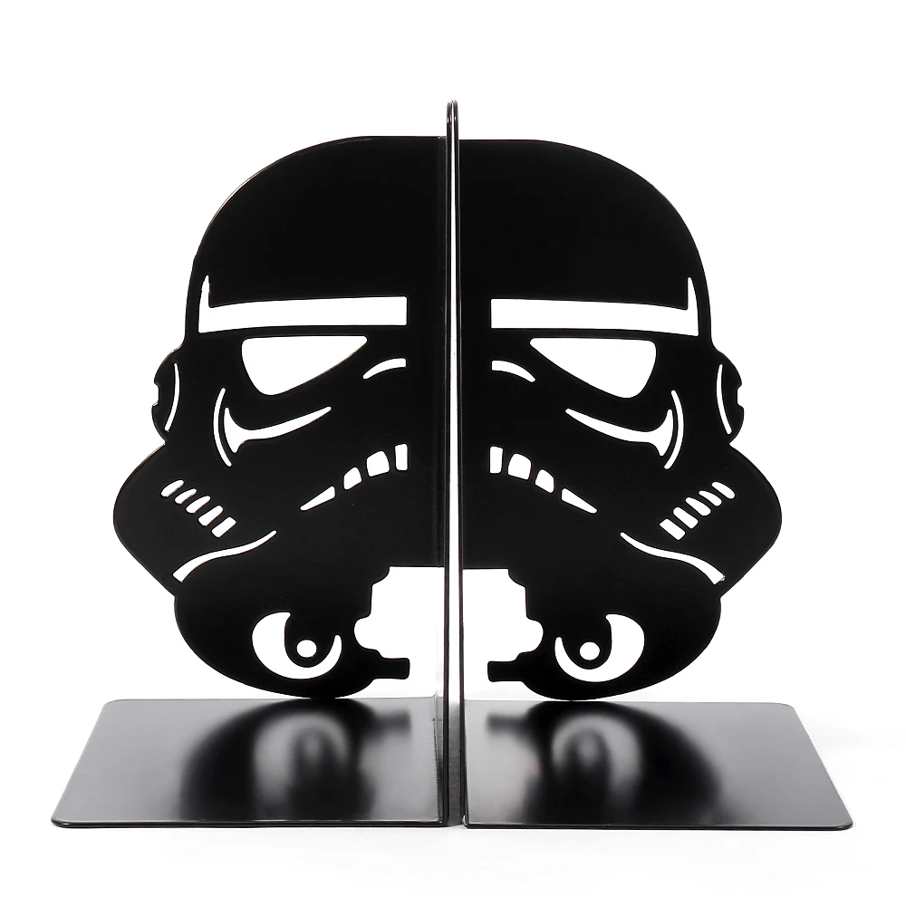 Movie Stormtrooper Bookends Hollow Office Table Ornaments Book Support Students Scholar Book Shelf Stationery Fans Souvenir