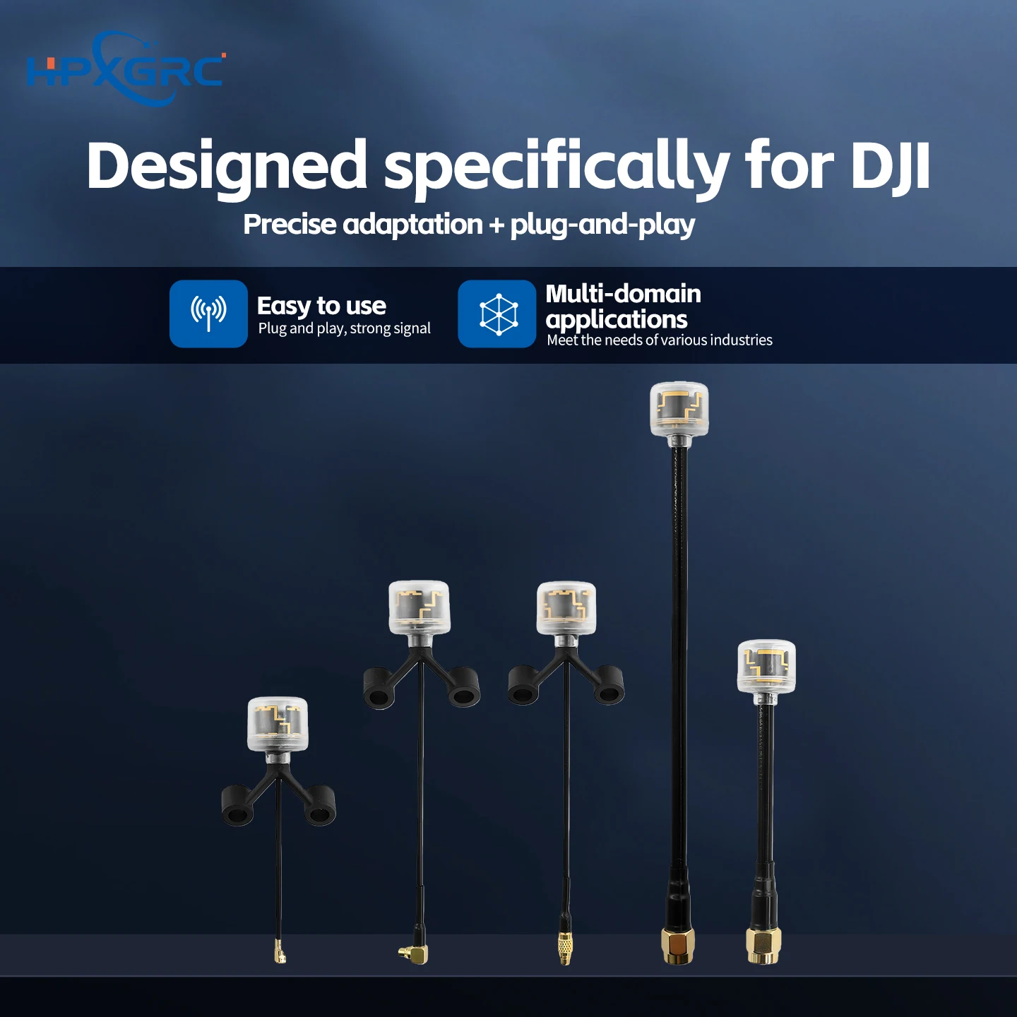 HPXGRC 5.8G Black Bear FPV Antenna V2 RHCP/LHCP SMA/UFL/MMCX-90°/MMCX-Straight for 5.2-6GHz Quadcopter Drone Freestyle DIY RC