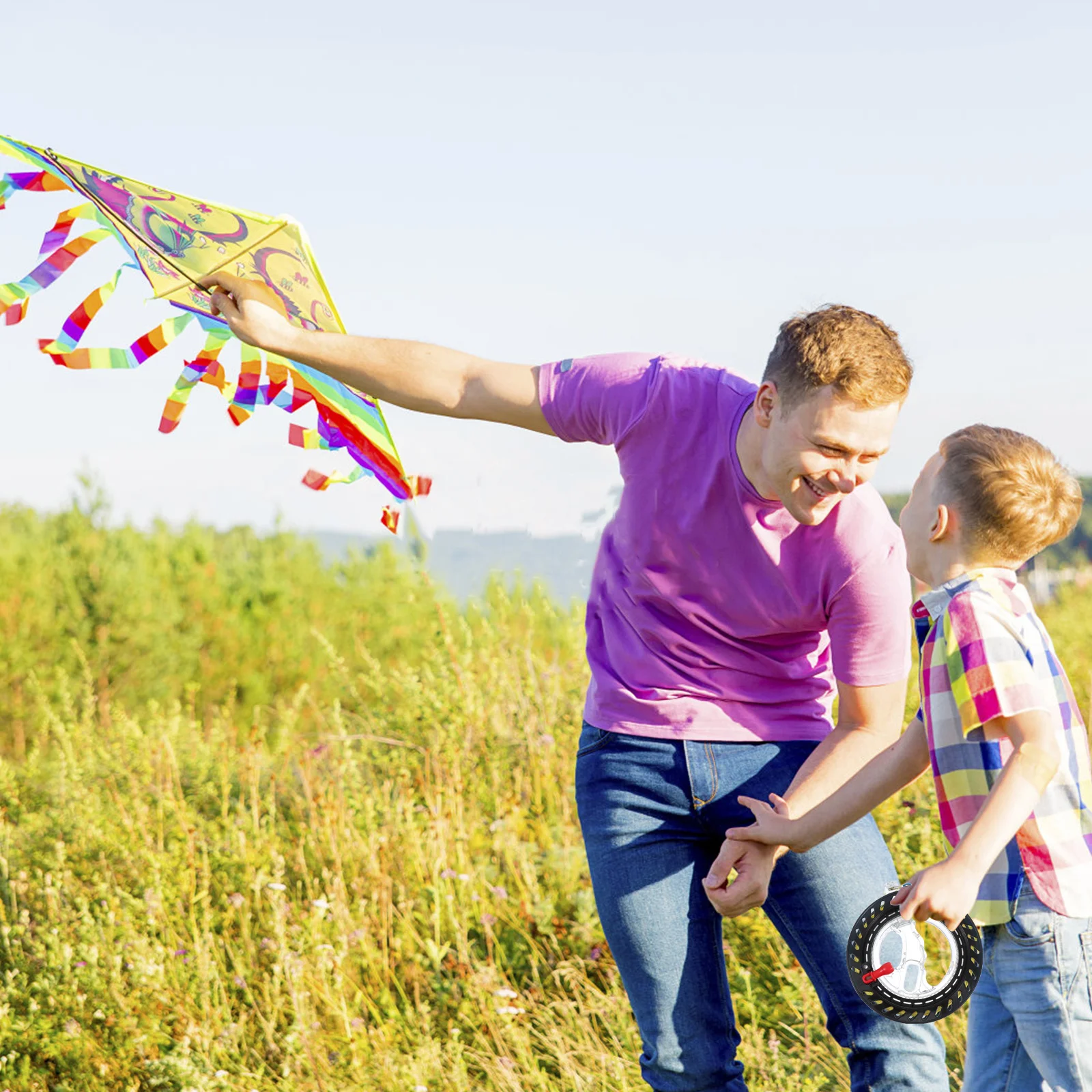 1 Stück Drachenrolle, schwarz, leicht, leicht zu tragen, ergonomisches Design, ideal für Teenager, Erwachsene, Outdoor-Sport-Werkzeug, Drachenfliegen