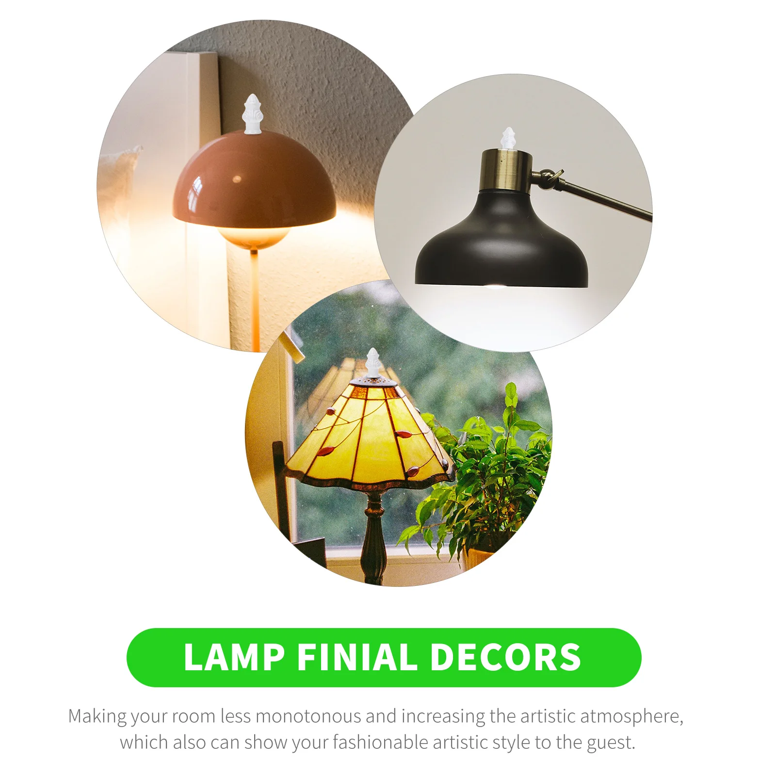 

2pcs Decorative Lamp Finials Zinc Alloy Caps Elegant Modern Bedroom Living Room Lamps Accessories Stylish Artistic Lampshade