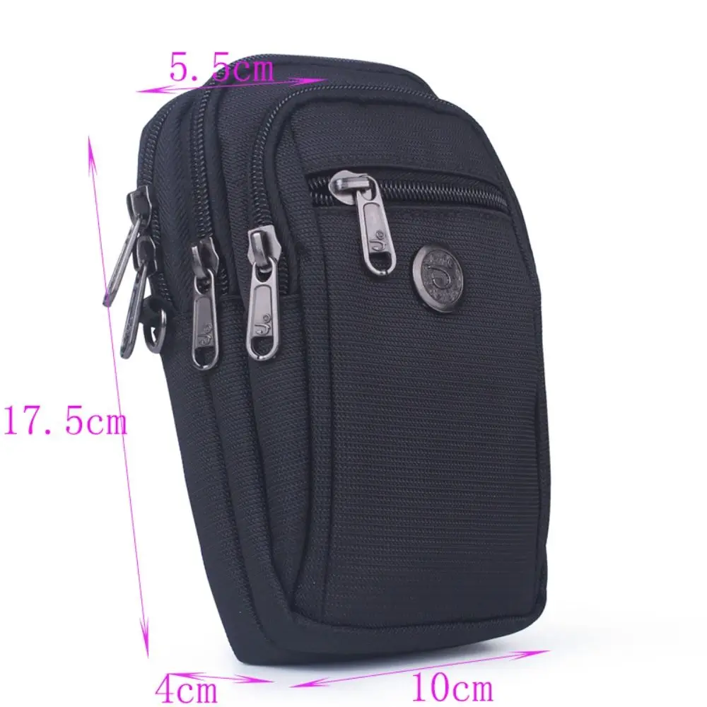 Men Women Waist Pack Hook Male Belt Bags Purse Cell Mobile Phone Case Cover Waterproof Oxford Small Messenger Fanny Bags