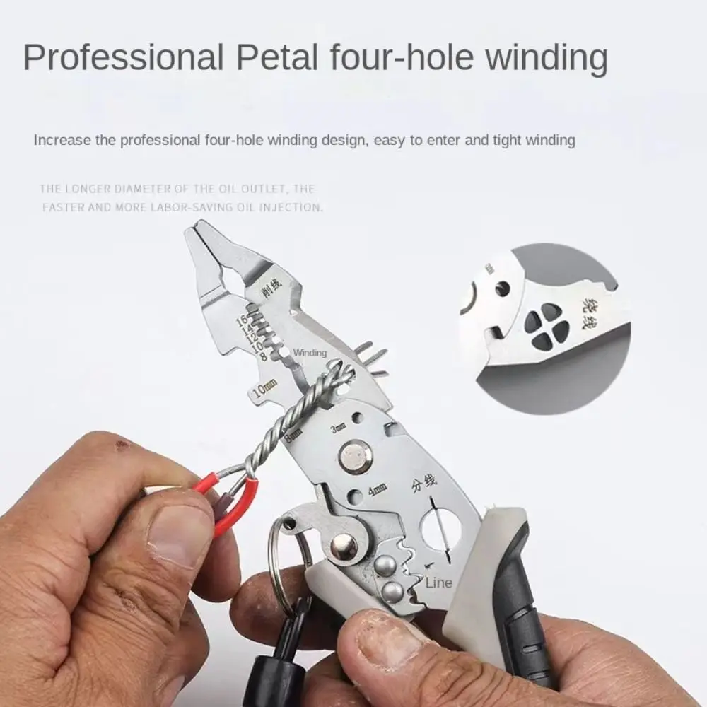 Cutting Crimping Splitting Wire Strippers Portable Multifunctional Elbow Wire Stripper Tool Wire Cutter