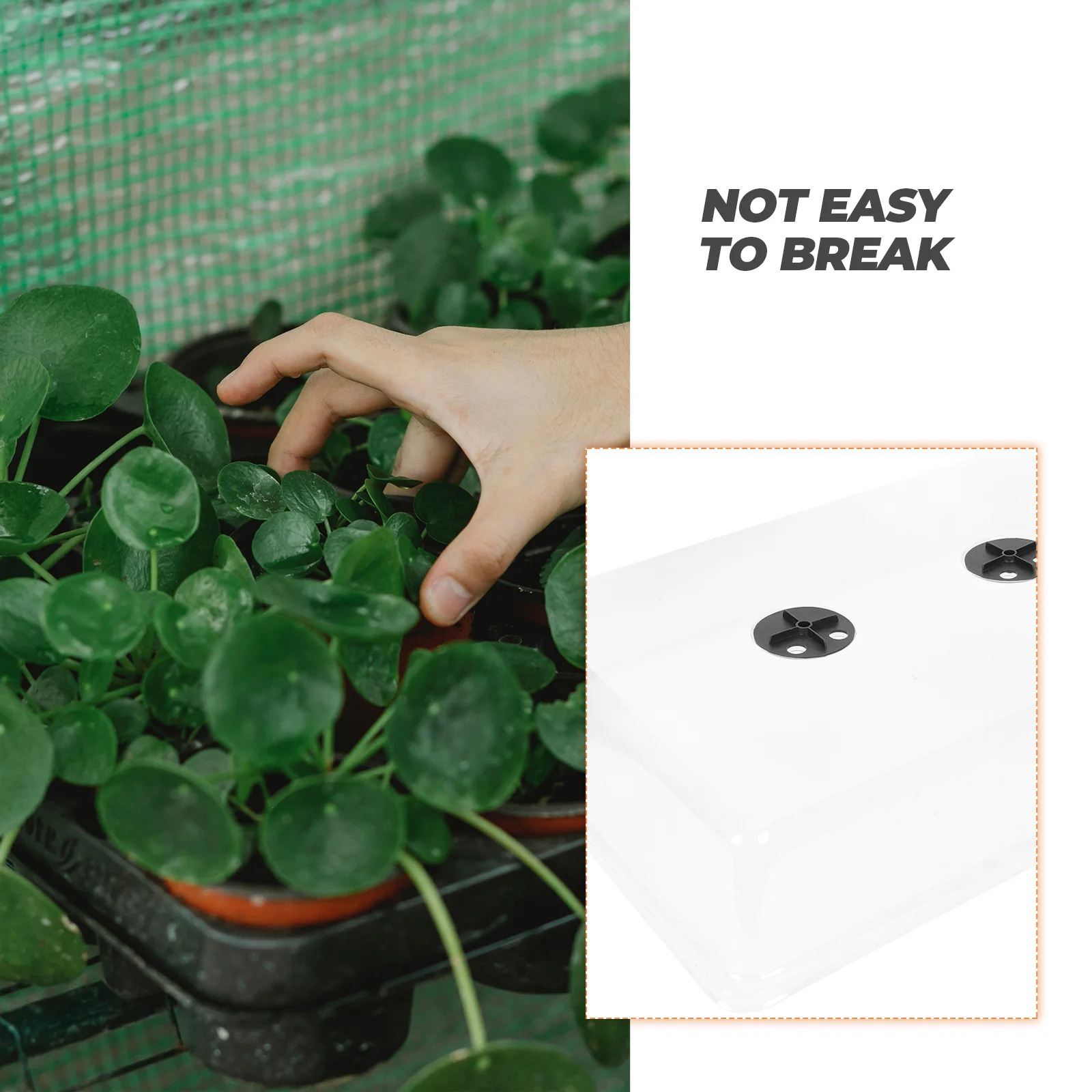 

Plastic Nursery Pot Lid Flowerpot Cover Germination Tray Gardening Moisturizing Case White PP Planter Protective Lid Corrosion