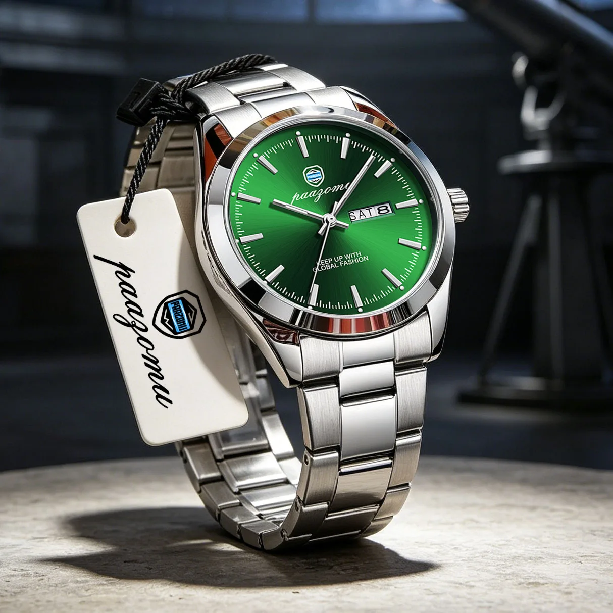 

PAAZOMU Fashion Men's Watches Waterproof Week Date Luxury Male Watch Quartz Stainless Steel Business Watch For Man Reloj Hombre