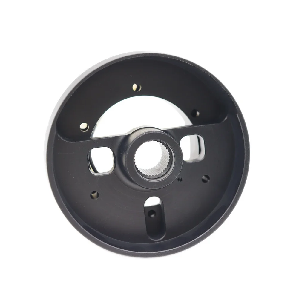 Wheel Spacer Black Steering Hub Adapter Aluminum Alloy Construction Compact Dimensions For Steering Wheel Upgrades
