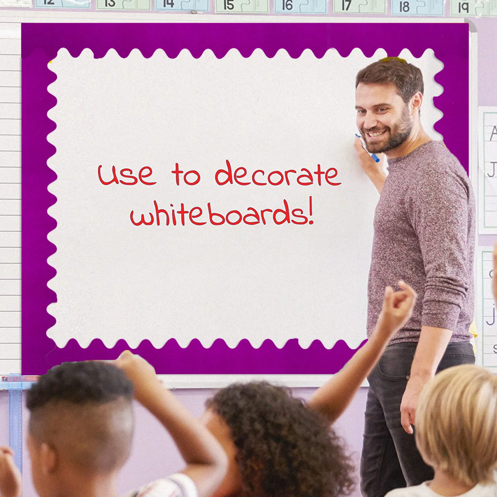 

5M Safe Premium Bulletin Border Trim Chalkboard Blackboard Whiteboard Decor for School Classroom Back to School Bulletin