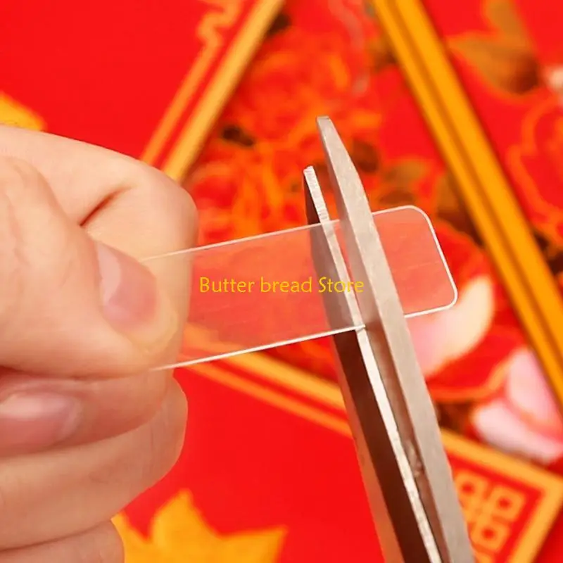 Almohadillas pegatina doble transparentes W89C No rastreo impermeable para artesanía arte bricolaje 60x