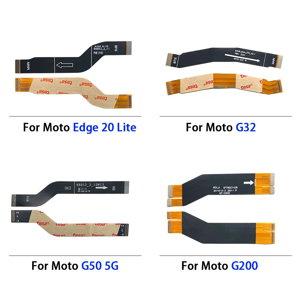 Fita da placa-mãe principal, cabo flexível para Moto G32, G82, G60S, G200, G50, G53, 5G, Edge 20 Lite, One Vision