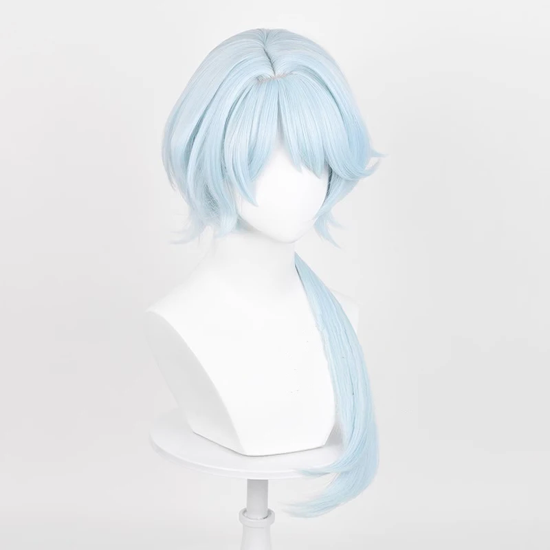 L-email wig Synthetic Hair Game Honkai Star Rail Misha Cosplay Wig 70cm Light Blue Cosplay Wigs Heat Resistant Wig