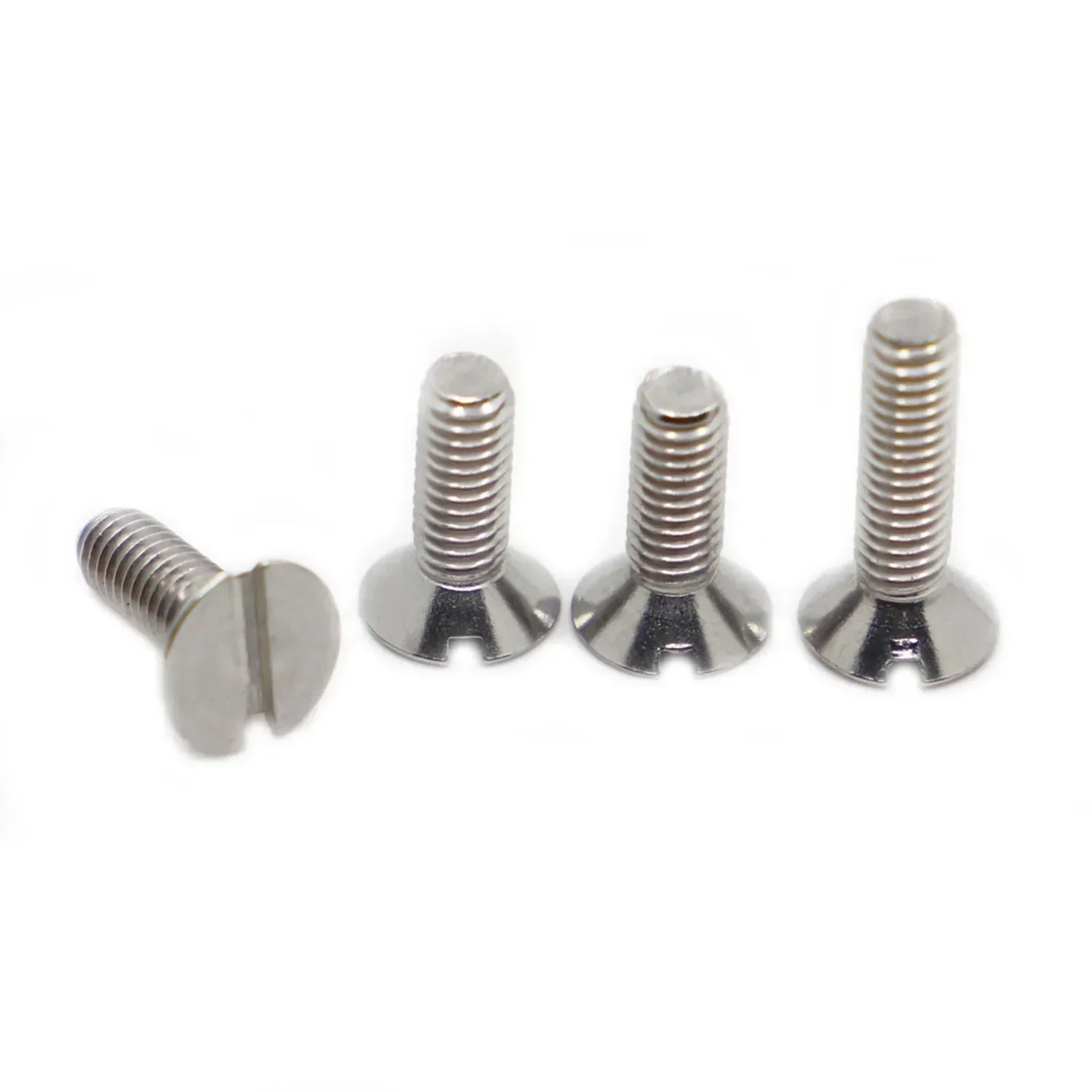 5-20pcs M1.6 M2 M2.5 M3 M4 M5 M6 304 Stainless Steel Metric Threaded Slotted Flat Countersunk Screw Bolt Gb68