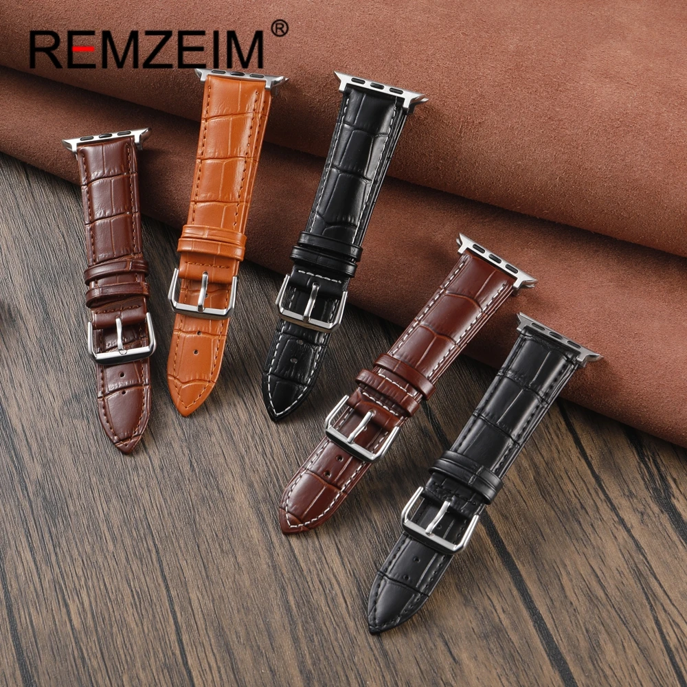 حزام ساعة عتيق لسلسلة ساعات أبل Ultra/10/9/8/7/SE/6/5/4/3/2/1 حزام جلدي بأنماط الخيزران 49/46/45/44/42/41/40/38 مللي متر