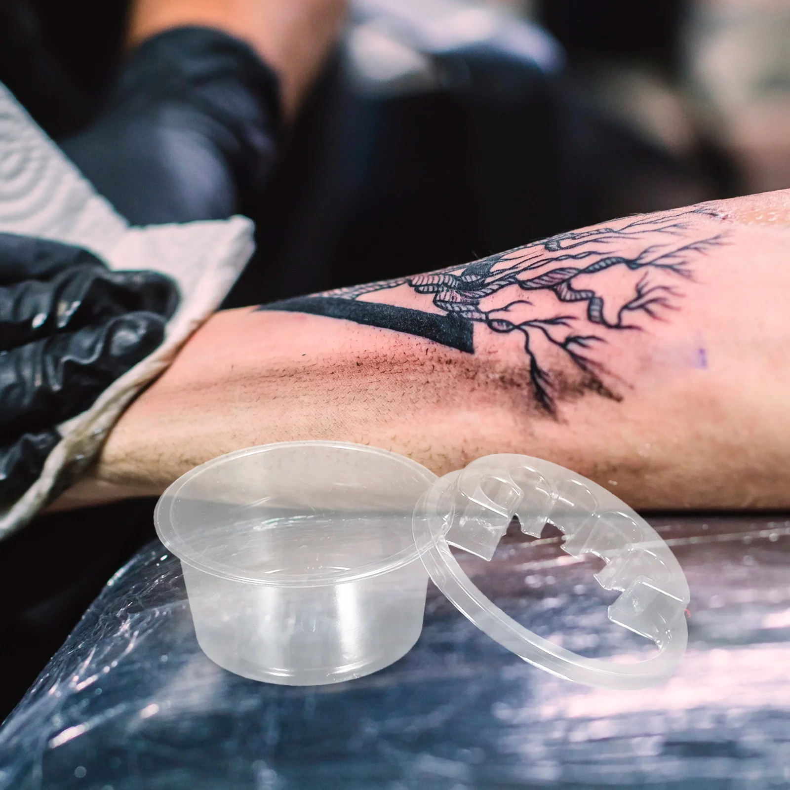 

20Pcs Tattoo Cartridge Cup Rack Transparent Plastic Supplies Holder Portable Space Saving Mobile Tattoo Services Client