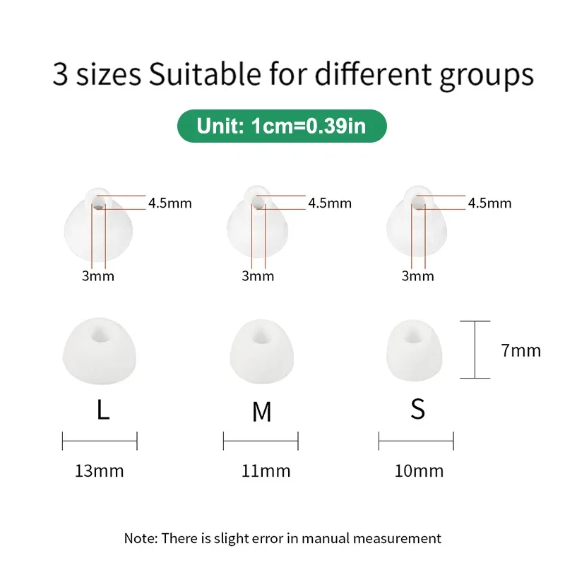 6Pcs Silicone Ear Tips Replacement Earplugs For Nothing Ear Bluetooth Headset TWS Tips Headphones Earplugs Soft And Elastic