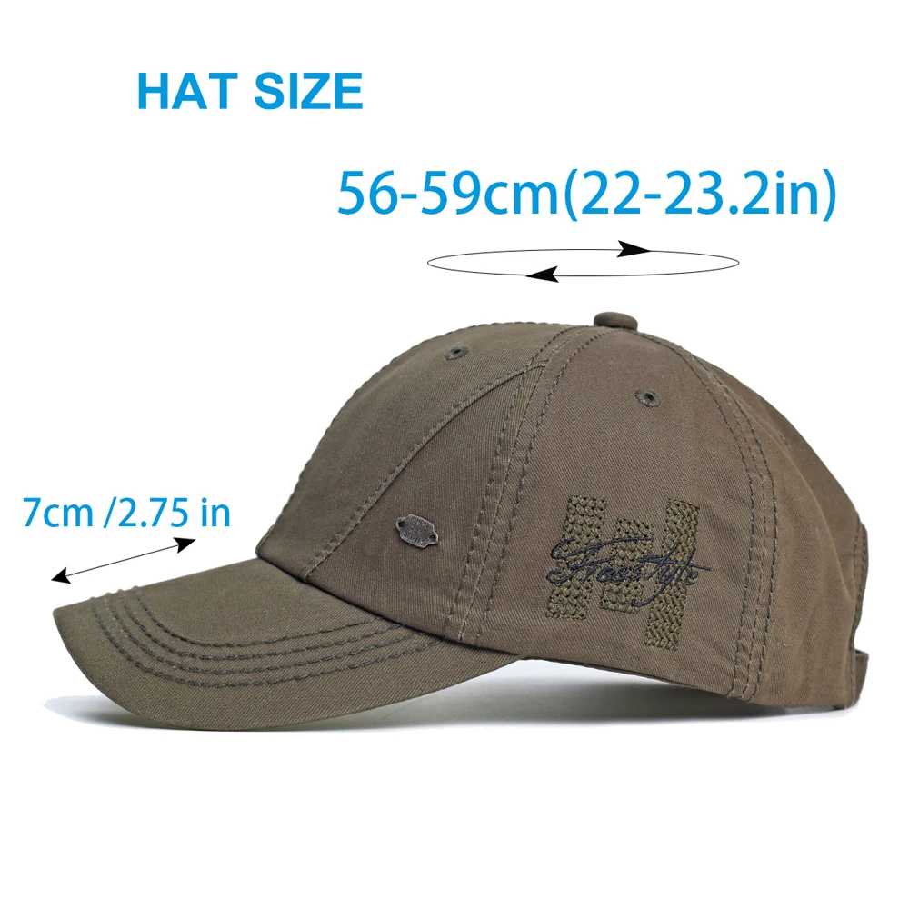 Four Seasons High-Quality Washed Cotton Baseball Cap Men Women Casual Vintage Dad Hat Adjustable Trucker Style Low Profile