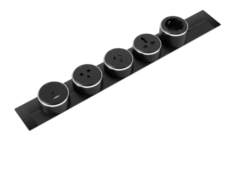 AU/EU/US/Universal /UK Power Wall  Movable Power Rail Track Socket Electric Sliding Surface Mounted Rail Power Track Socket