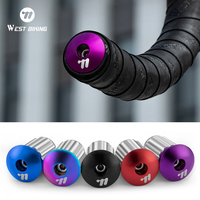 WEST BIKING Bicycle Handlebar End Plugs Aluminum Alloy For MTB Mountain Bike Road Cycling Handle Bar Grips Cap Multi-color Cover