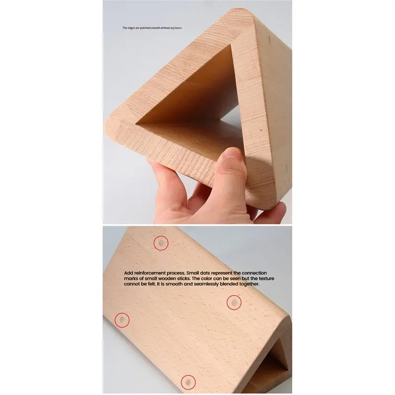 A92P Wooden Leather Auxiliary Triangular/Curved Sticker Mold For DIY Leather Handbag Shoe Goods Craftwork Wood