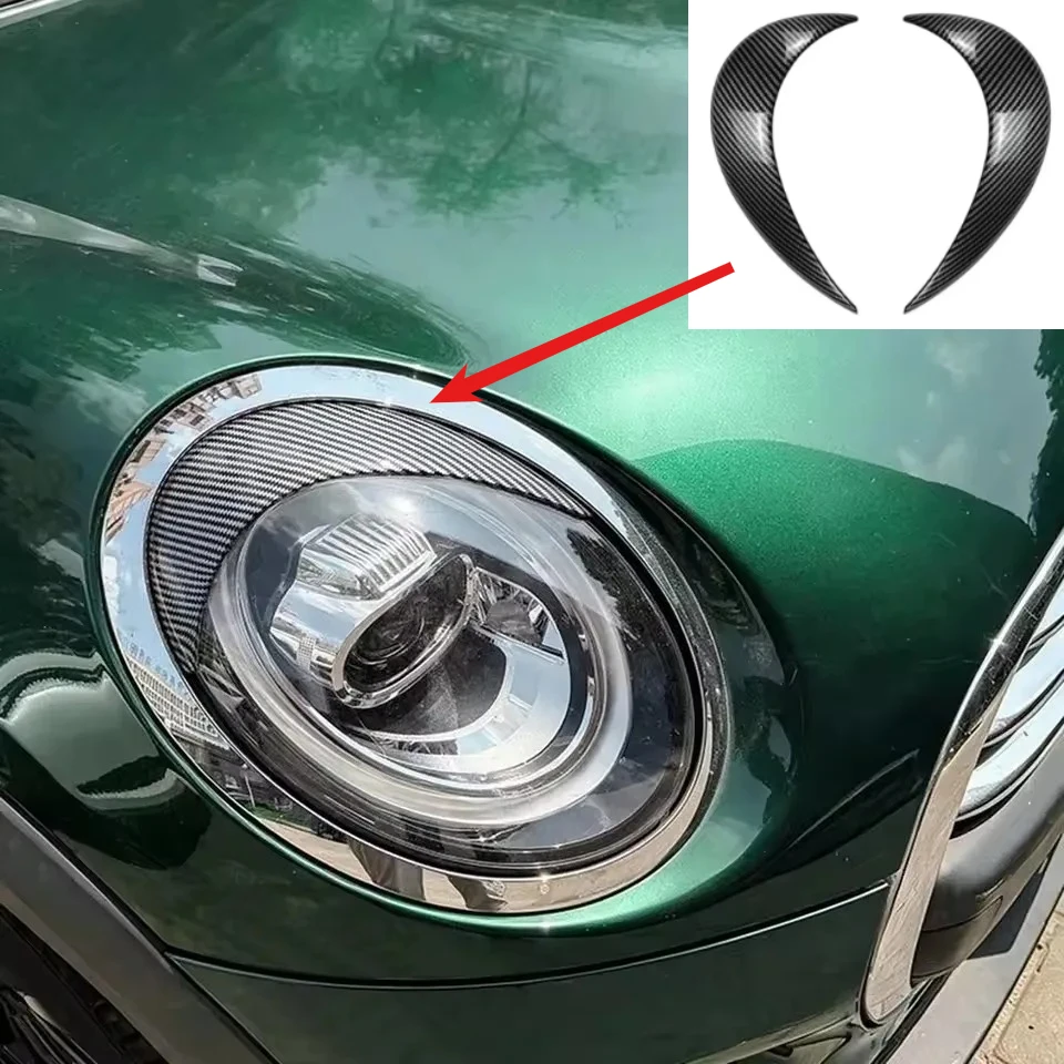 

2pcs Headlight Eyebrows Eyelids Trim Cover Eyebrow Cover for Mini F55 F56 F57 2014-2024