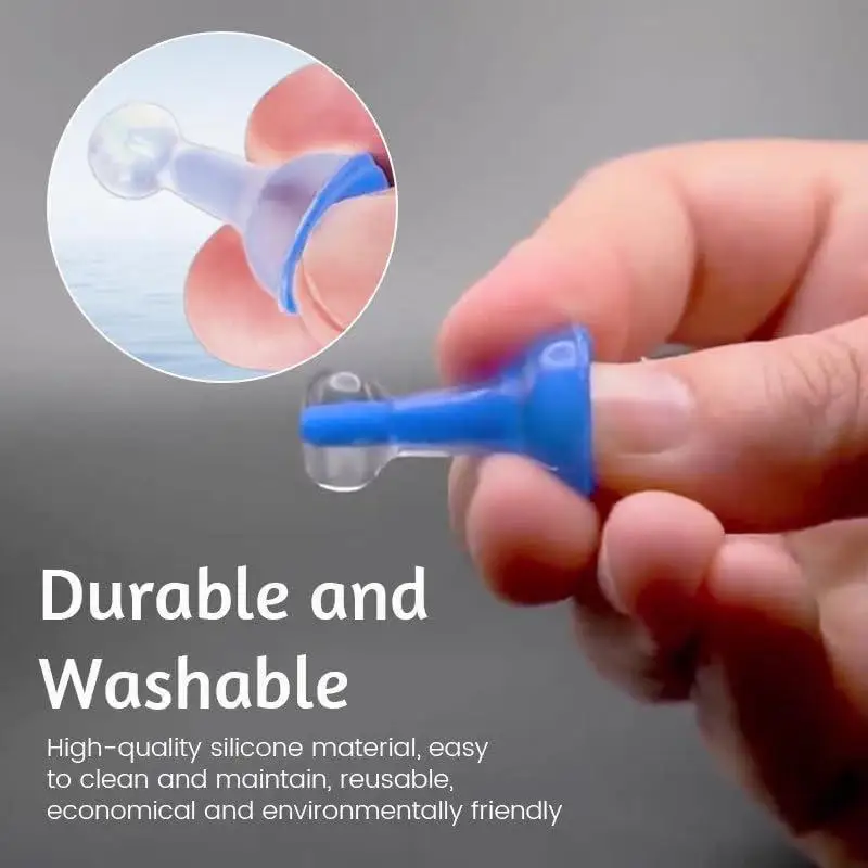 Waterproof Silicone Inflatable Ear Plugs for Noise Reduction, Sleep, Swimming and Travel; Reusable Sound Blocking Earplug Pair