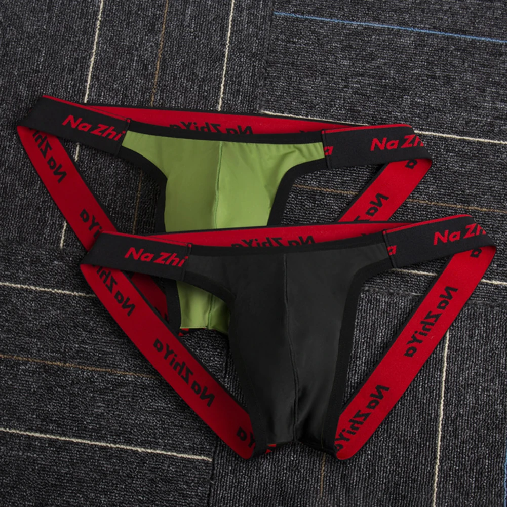 

Men G-String Low Waist Underpants Underwear For Hot Man Comfort U Convex T-Back Gay Sissy Bikini Thong Men's Triangular Panties