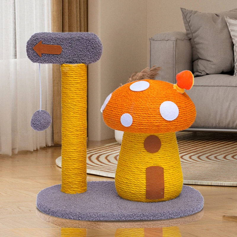 

Сизалевая грибная когтеточка для кошек, износостойкая рамка для лазанья для кошек, не выпадающая когтеточка для кошек, съемная когтеточка для кошек