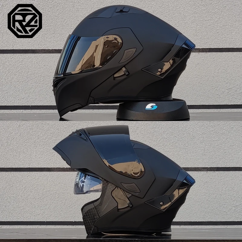 أحدث خوذة دراجة نارية من ORZ ذات عدسة مزدوجة خوذة قلابة كاسكو بارا موتو دراجة نارية للسفر خوذة شبه كاملة نتوء (غطاء) موتو