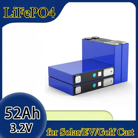 3.2V 52Ah LiFePO4 Battery A Grade Power Battery Pack Aluminum Shell Lithium Iron Phosphate Battery for Solar/EV/Golf Cart