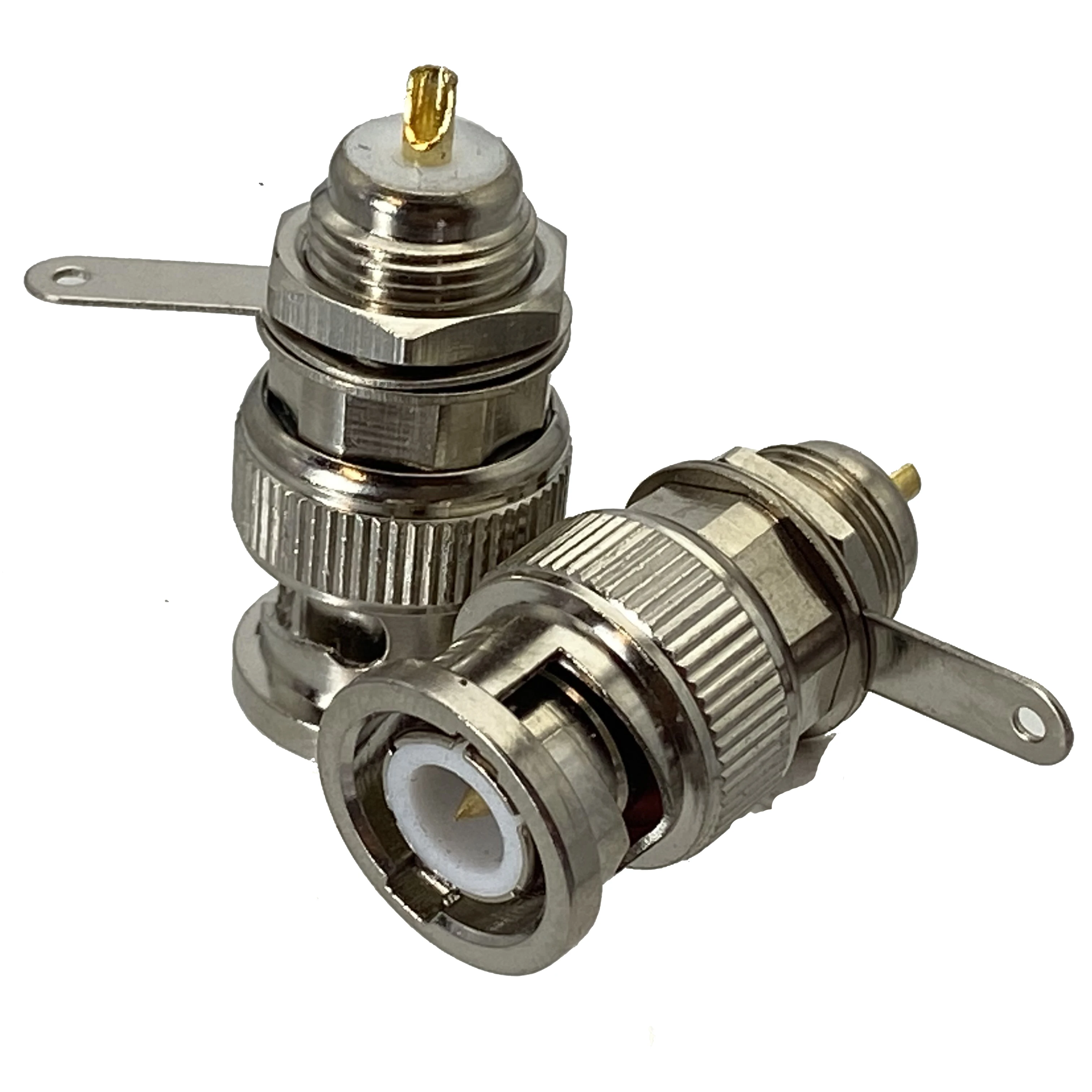 

1Pcs Connector BNC Male plug Nut Bulkhead Solder Panel Mount RF Adapter Coaxial High Quanlity