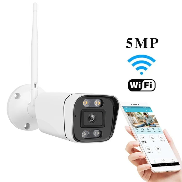

CS58Q-UV Metal Shell HD 5MP Bullet Camera Wifi Night Vision Outdoor Security Camera Solar Bullet Camera Factory Direct