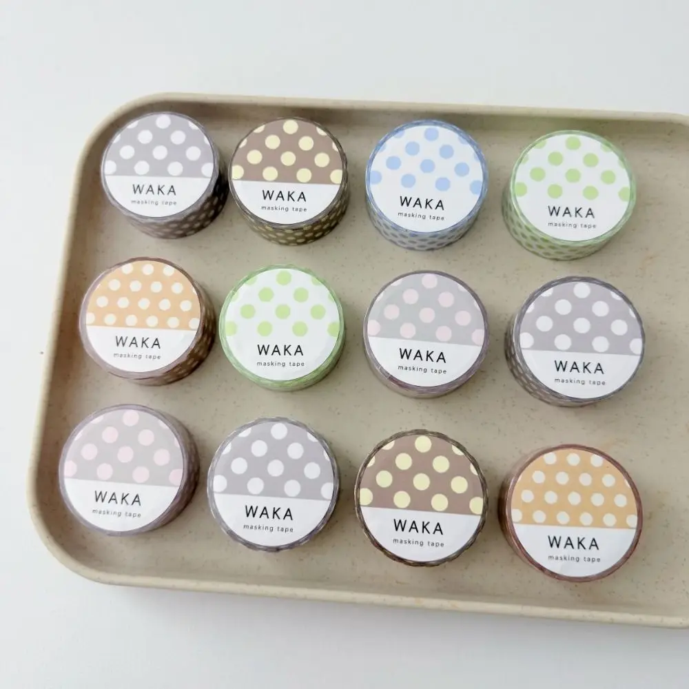 New Polka Dot Washi Tape Tearable Colored Dots Decorative Stickers Masking Tape DIY Scrapbook