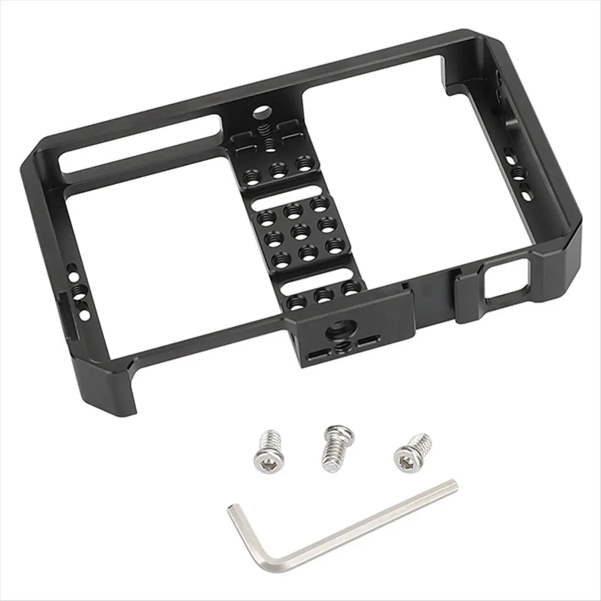 AT33 New Full Monitor Cage for FeelWorld CUT6 CUT6S 6inch 4K Touchscreen Monitors/ Recorders with 2 Cold Shoe Mount