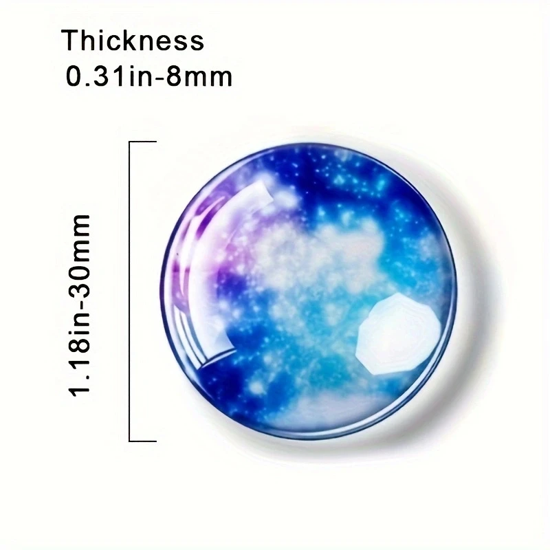 24 Pack Magnets Decorative, Magnets, Glass 3D Cute Magnets, Small Magnets for, Office, Home, Kitchen, Photo, Message