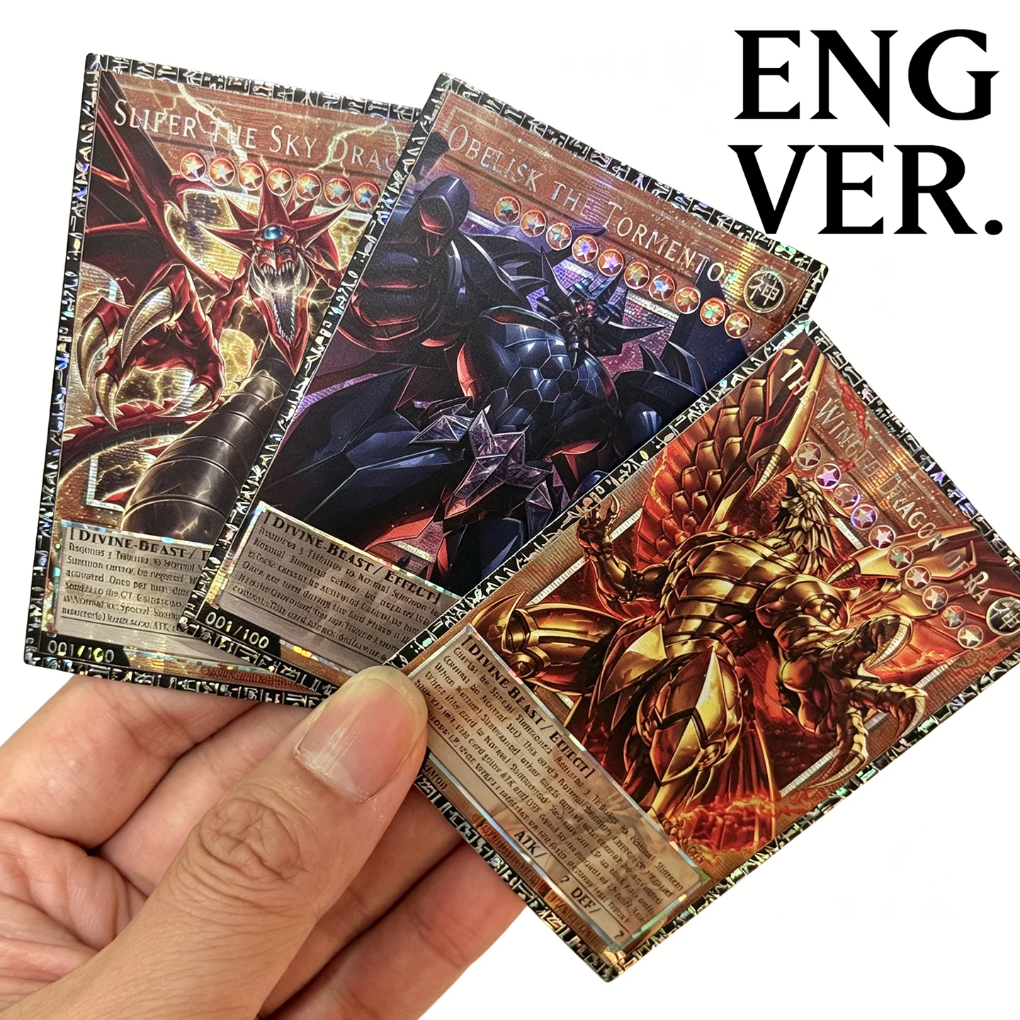 

Yu-Gi-Oh! Collection DIY Proxy Cards Egyptian God Slifer the Sky Dragon Obelisk the Tormentor MASTER RARE OVERFRAMENot Original