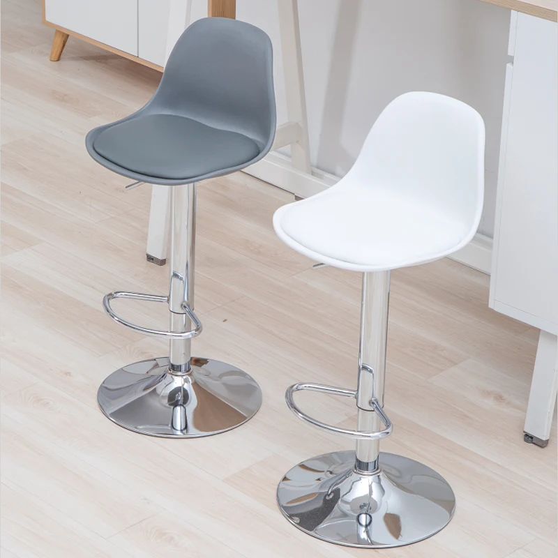 เก้าอี้บาร์พลาสติกปรับระดับได้ทันสมัยสำหรับใช้ในครัวหรือบาร์ พร้อมพนักพิง