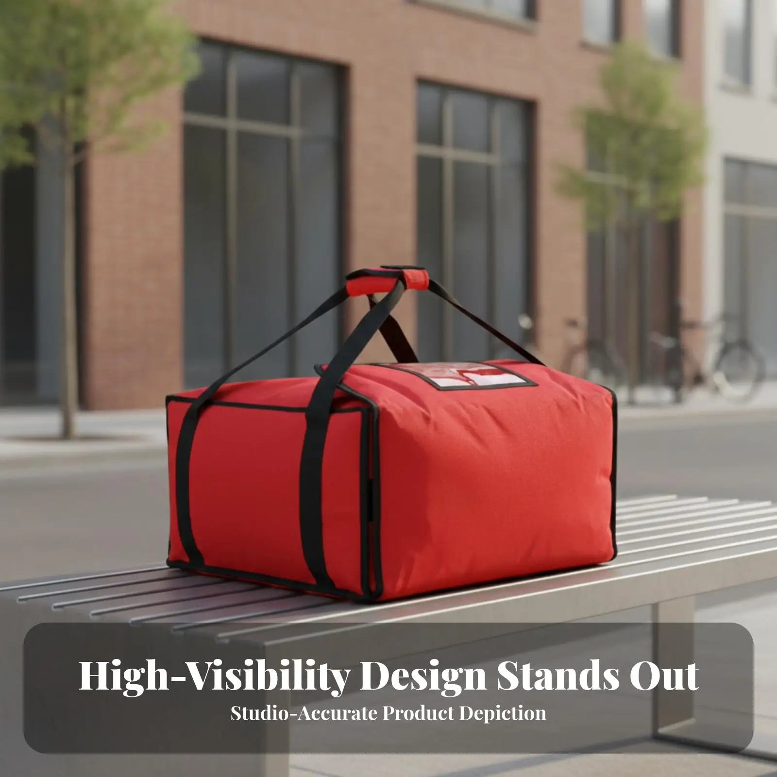 Thermal Takeaway Carrier Bag | Thick Padded Construction, Water-Resistant Exterior, thermal bag with Window Pocket, for Takeaway
