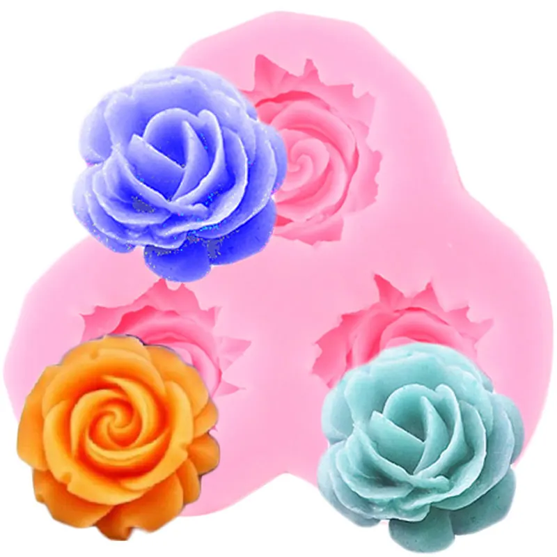 Rose Flower Peony Silicone Mold Wedding Cake Decorating Tools Chocolate Fondant Molds Leaf Candy Resin Moulds DIY Cupcake Topper