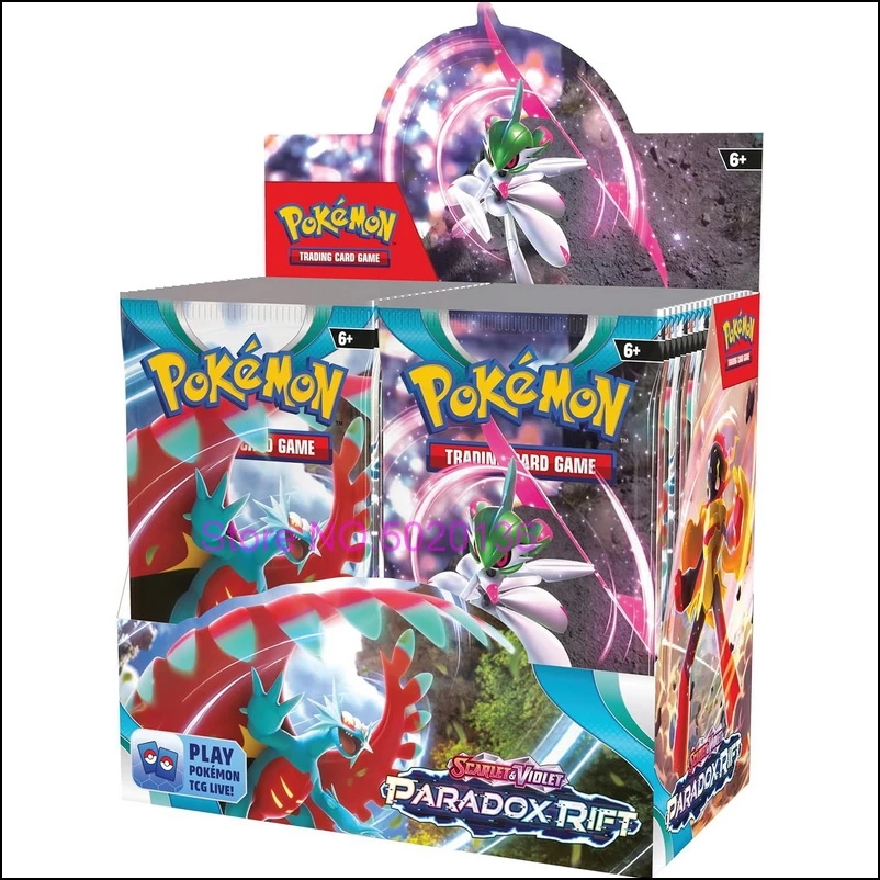 Карты с покемонами Paradox Rift BOOSTER BOX 36 упаковок карточек запечатанных новых