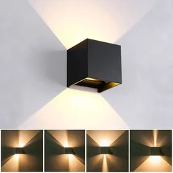 6W LED Wall Lamp Up and down Angle adjustable Lighting PC Plastic Body Wall Light For Home Bedroom Bedside Living Room