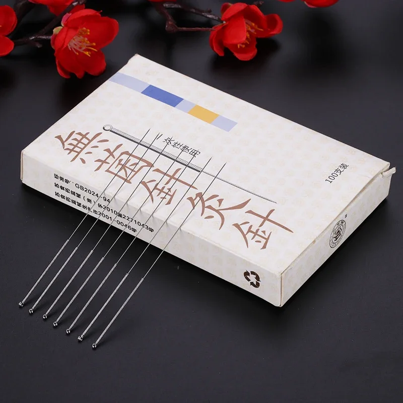 

100pcs Acupuncture Needle Disposable Sterile Chinese Acupuncture Needles Therapy Face Multi Size