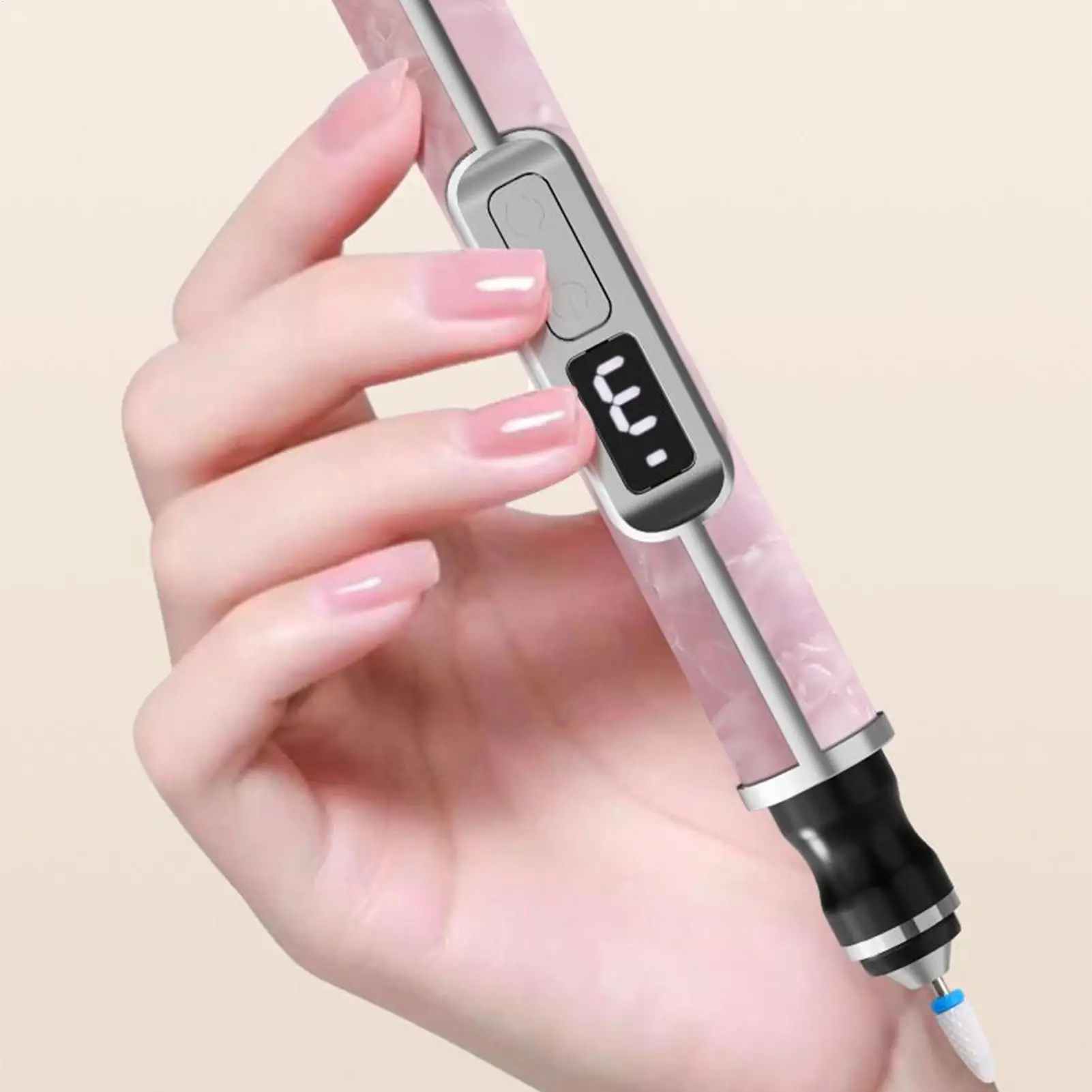 Broca de unhas com 3 velocidades, arquivo de polimento de unhas, portátil, recarregável, removedor de calos de pés para mulheres, meninas, homens, unhas grossas