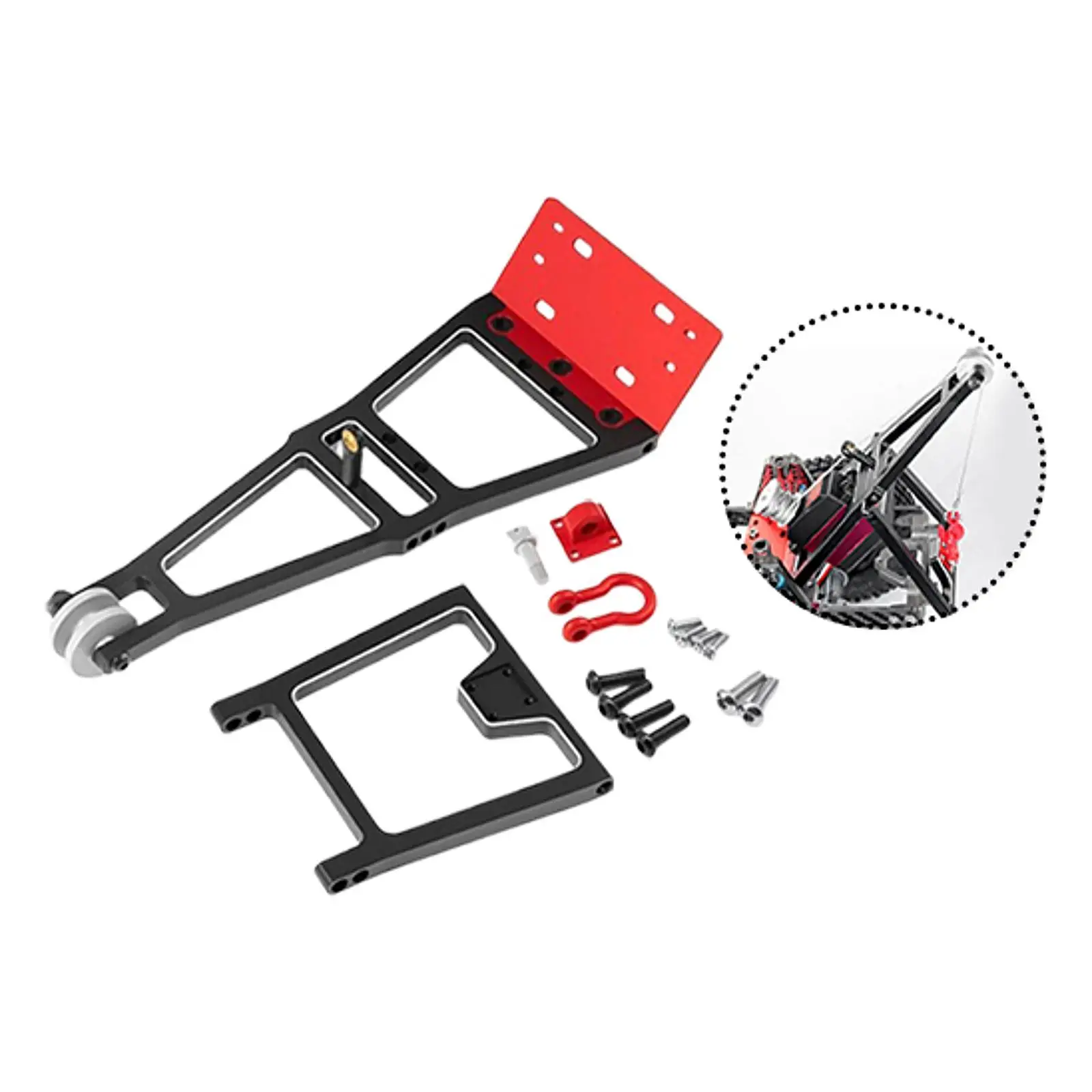 Truck Tow Crane Arm Wrecker Kit,1/10 Scale RC Truck and Tow Build Kit Replace Updates Sturdy Chassis Frame DIY Parts Updates