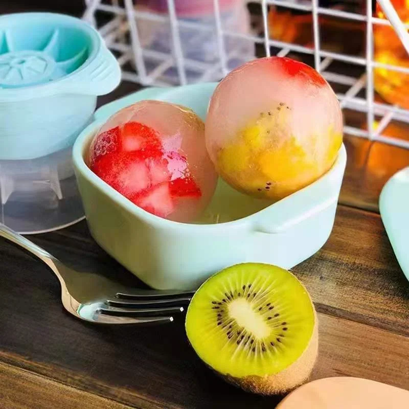 DIY Ice Ball For Cocktail Whiskey Drink Silicone Ice Maker Food Grade Sphere Ice Mold Stackable Slow Melting Home Bar ice tray