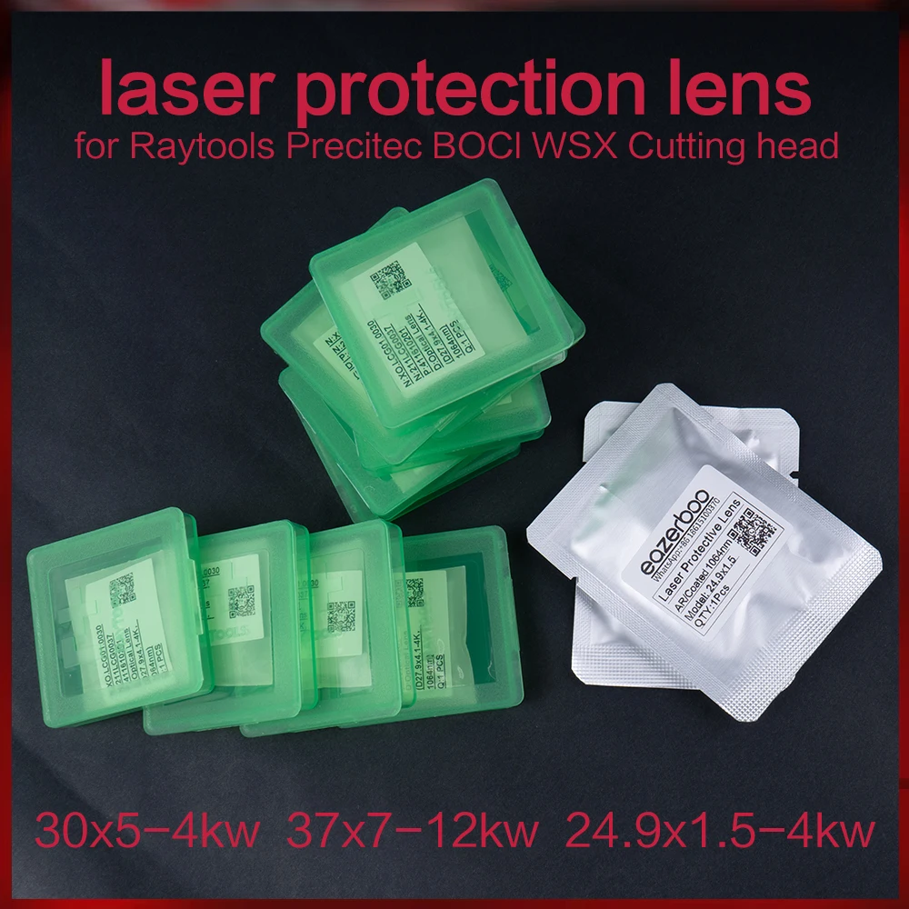 Raytools Laser Protective Lens 24.9x1.5 4kw 27.9x4.1 37x7 12kw For Raytools Laser Protector Lens BT240S BM111 Laser Head Parts