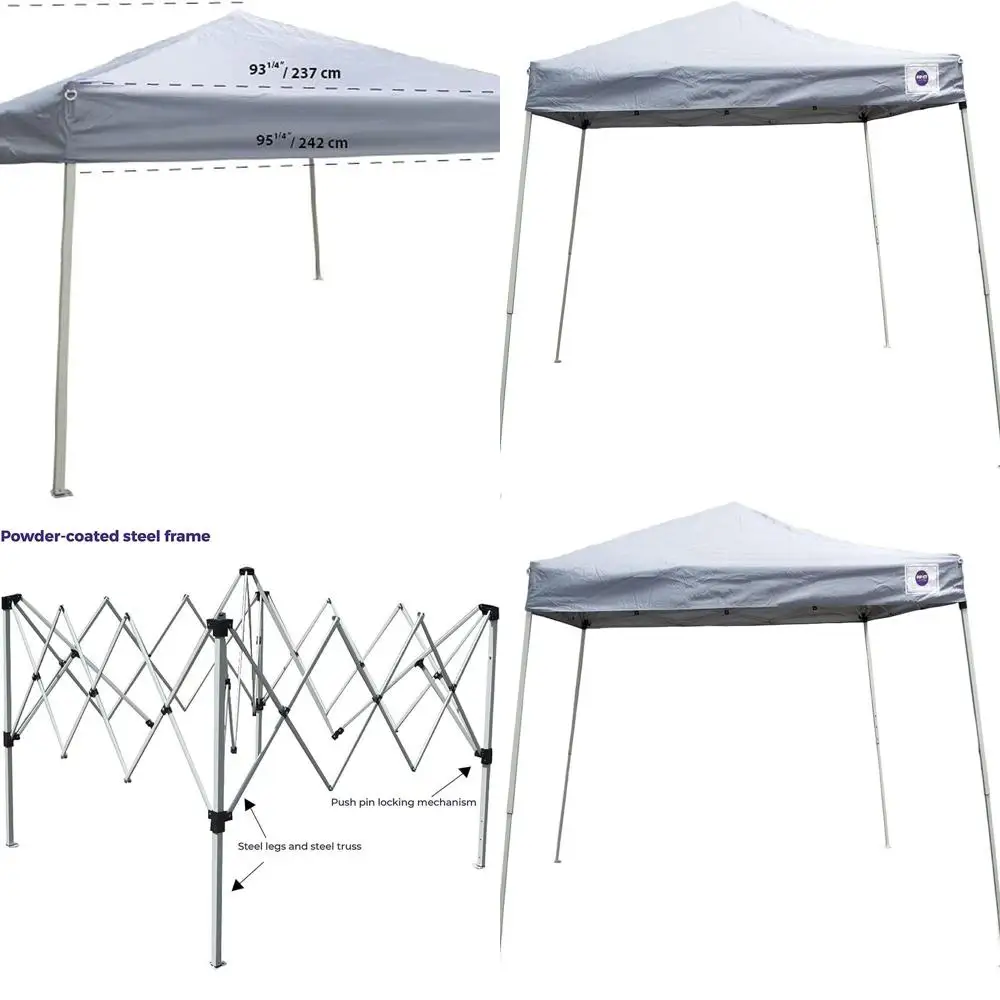 

Gray 10x10 Slanted Leg Instant Canopy Tent without Sidewalls