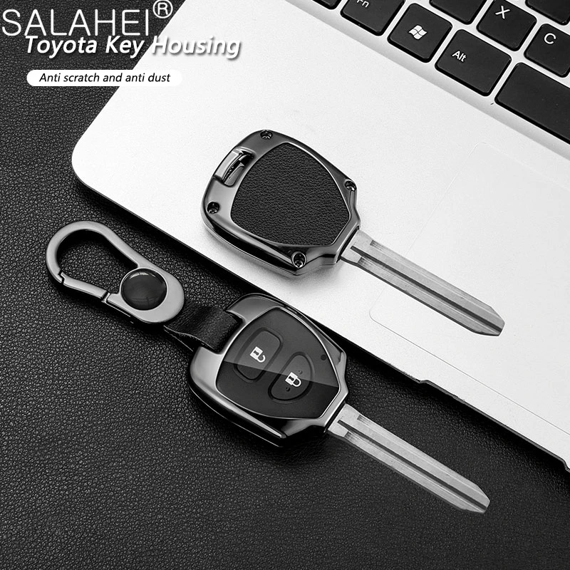 

Leather Car Key Case Cover Shell Holder Protector For Toyota Corolla Camry Reiz RAV4 Crown Avalon Venza Matrix Auris Accessories